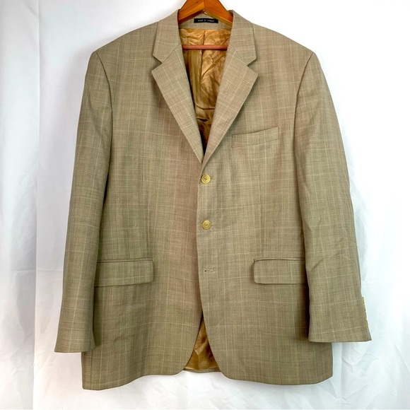 Lauren Ralph Lauren Tan blazer pattern - Picture 1 of 10
